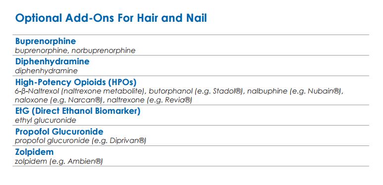 Optional Add Ons USDTL Hair and Nails